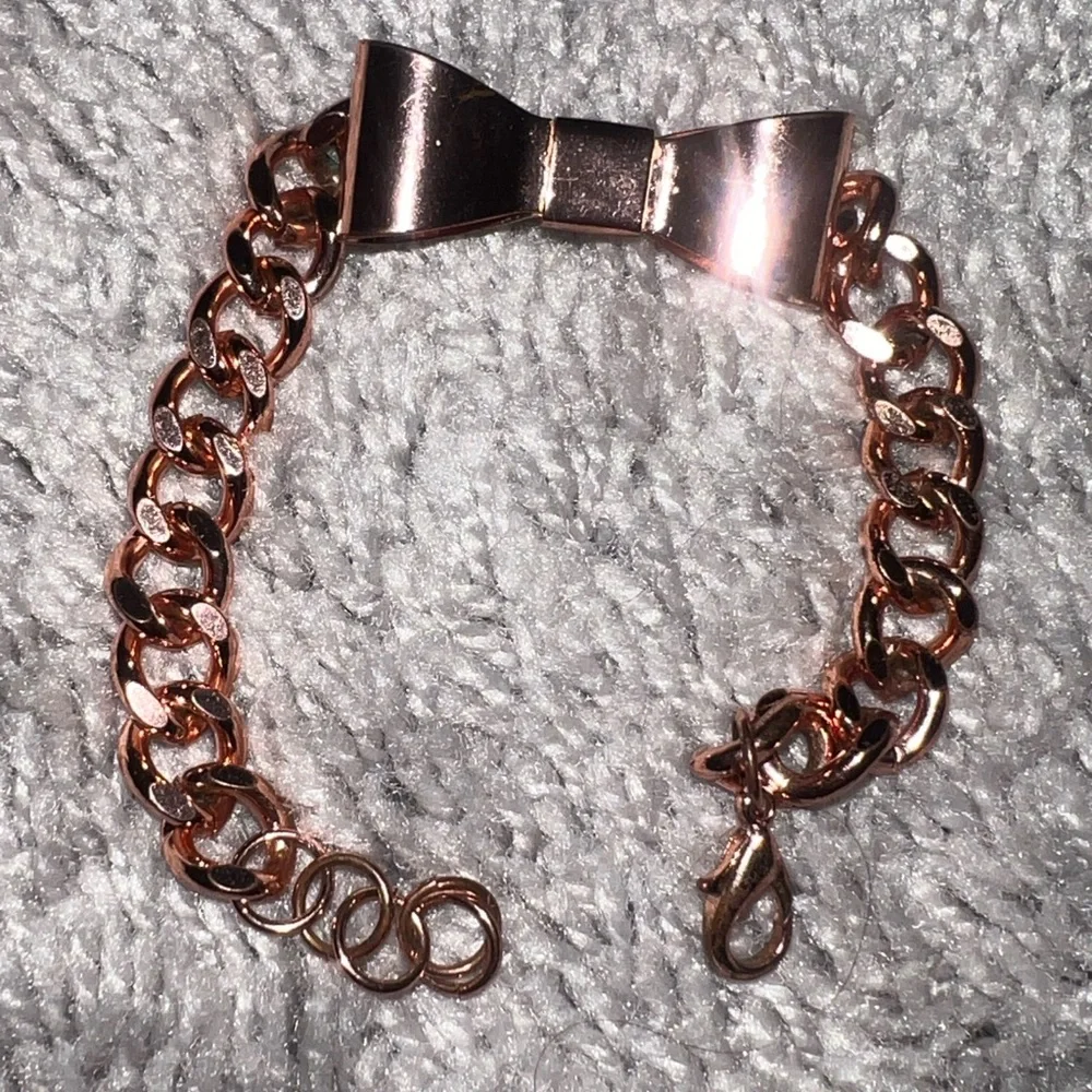 Rose Gold Bow Chain Bracelet